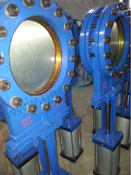 API cast steel pneumatic flange knife gate valve